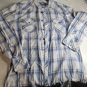 BKE light blue plaid long sleeve button up